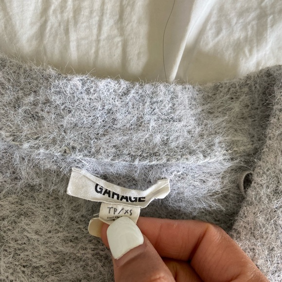 Fuzzy Garage Button-Up Cropped Cardigan - Picture 2 of 2